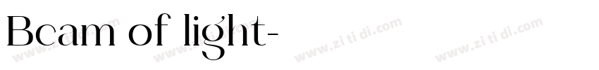 Beam of light字体转换